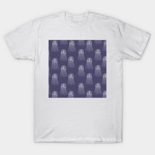 jellyfish aloha print pattern hawaii dark purple and white T-Shirt